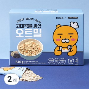 헤이오트 카카오프렌즈 고대곡물 씨앗 오트밀 20p, 640g, 2개