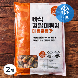 맘으로 바삭김말이튀김 매콤달콤맛 (냉동), 1kg, 2개