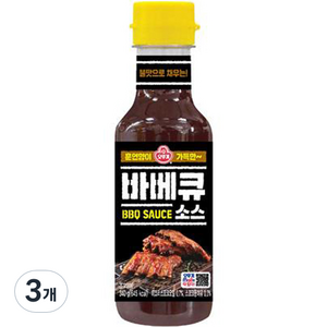 오뚜기 바베큐소스, 340g, 3개