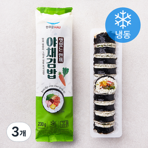 한우물 야채김밥 (냉동), 230g, 3개