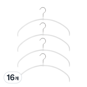 마와 논슬립 옷걸이 이코노믹라이트 40PT, 화이트, 16개