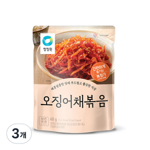 청정원 오징어채볶음, 60g, 3개