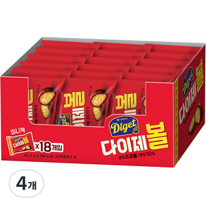 오리온 다이제볼 미니팩, 421.2g, 4개