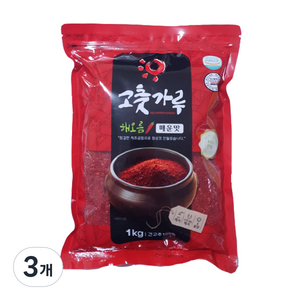 해오름 굵은 고춧가루 매운맛, 1kg, 3개