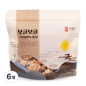 작월담 보글보글 끓여먹는 가마솥 맛 누룽지, 240g, 6개