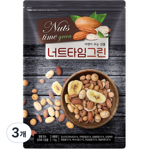 너트타임 그린 리필, 1kg, 3개