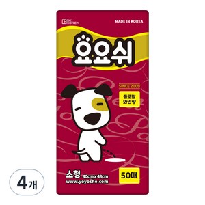 요요쉬 강아지 배변패드 플로랄와인향, 50개입, 4개