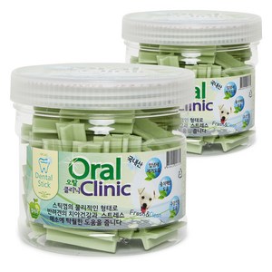 오랄클리닉 반려동물 덴탈껌, 청사과, 300g, 2개