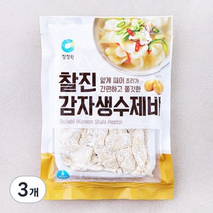 청정원 찰진 감자 생수제비 2~3인분, 300g, 3개