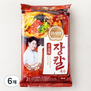 삼립 하이면 강릉식 장칼국수 2인분, 412g, 6개