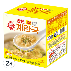 오뚜기 간편 계란국 5개입, 37.5g, 2개