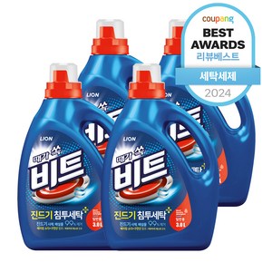 비트 라이온 진드기 액상세제 일반용 본품, 3L, 4개