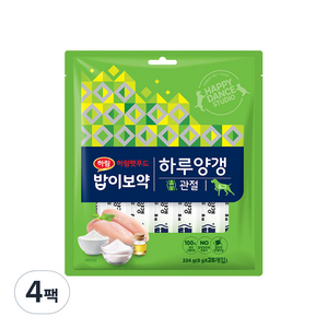 밥이보약 DOG 하루양갱 관절 짜먹는 간식, 224g, 4팩