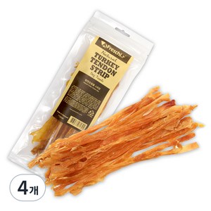 프레스키 강아지 스트립 간식, 칠면조 힘줄, 75g, 4개