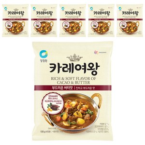 대상 청정원 카레여왕 부드러운 버터맛, 108g, 6개