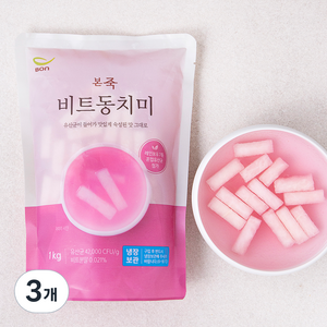 본죽 비트 동치미, 1kg, 3개