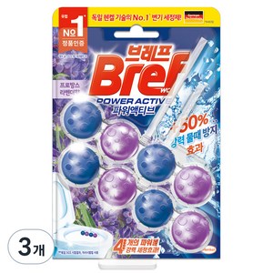 브레프 파워액티브 변기세정제 본품 라벤더향, 100g, 3개