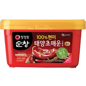 청정원순창 100% 현미 태양초 매운 고추장 골드, 2kg, 1개