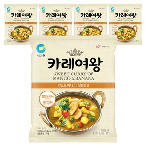 카레여왕 망고 앤 바나나 달콤한맛, 108g, 5개