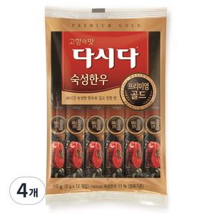 다시다 프리미엄골드 숙성한우12p, 60g, 4개