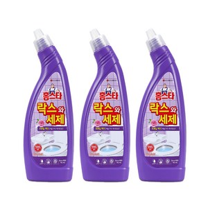 엘지생활건강 홈스타 락스와세제 후로랄파인, 750ml, 3개