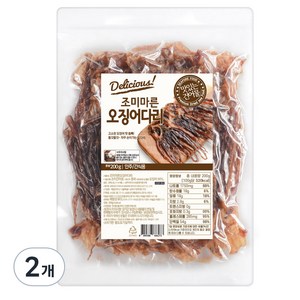 해맑은푸드 조미오징어 다리, 2개, 200g