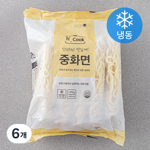 에이치쿡 중화면 5입 (냉동), 1.25kg, 6개