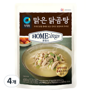 대상 청정원 호밍스 맑은 닭곰탕, 450g, 4개