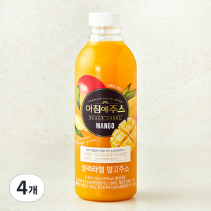 아침에주스 서울우유 블랙라벨 망고주스, 4개, 750ml