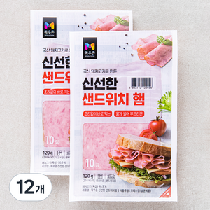 목우촌 신선한 샌드위치 햄, 120g, 12개