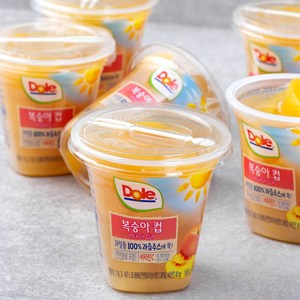 Dole 후룻컵 복숭아컵, 198g, 6개