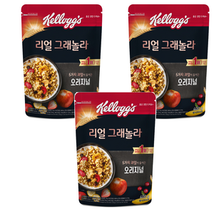 켈로그 리얼 그래놀라 오리지널 시리얼, 400g, 3개