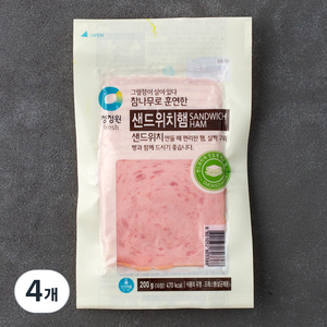 청정원 참나무 훈연 샌드위치햄, 200g, 4개