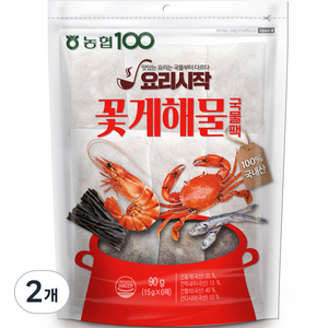 농협 꽃게 해물 국물팩 6p, 90g, 2개