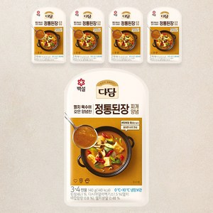 다담 정통 된장찌개 양념, 140g, 5개