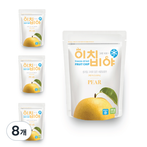 이치비야 동결건조 과일칩 배, 20g, 8개