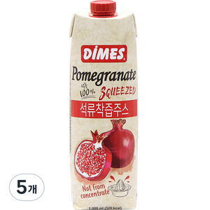 디메스 석류 착즙 주스, 1L, 5개