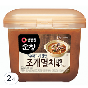 청정원순창 조개멸치 된장 찌개양념, 900g, 2개