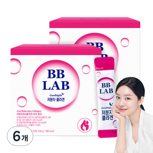 비비랩 굿나잇 저분자 콜라겐, 100g, 6개