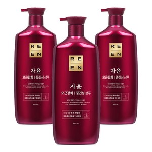 리엔 자윤 모근강화 중건성 샴푸, 950ml, 3개