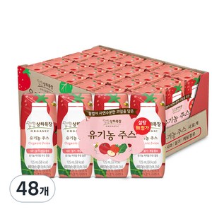 상하목장 주스 사과딸기케일, 125ml, 48개