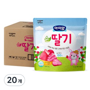 일동후디스 아이얌 동결건조 과일칩 순딸기, 12g, 20개