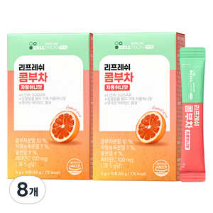 셀트리온 이너랩 리프레쉬 콤부차 자몽허니맛, 8개, 10개입, 50g, 5g