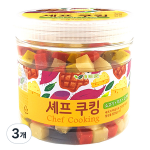 퍼피아이 셰프쿠킹 강아지 트릿 간식, 소고기 + 치즈 + 고구마, 400g, 3개