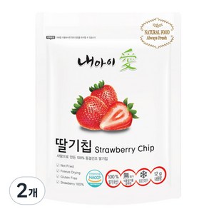 내아이애 동결건조 딸기칩, 12g, 2개