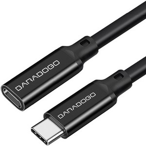 바라보고 USB3.2 C타입 GEN2 4k 연장케이블 10Gbps, 100cm, 1개, 블랙