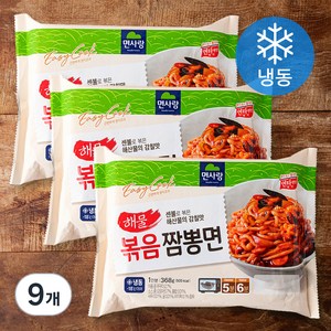 면사랑 볶음짬뽕면 1인분 (냉동), 368g, 9개