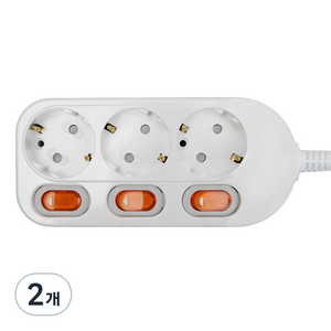 개별형 멀티탭 3구 WI-MC21633, 1.5m, 혼합색상, 2개