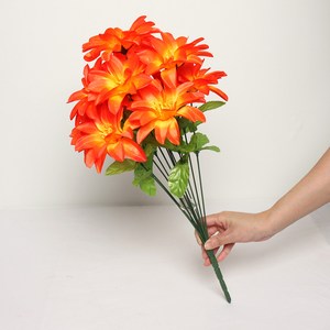 조아트 조화 12송이 솔국 꽃다발, 오렌지, 1개