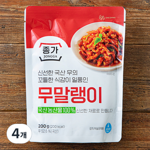 종가집 무말랭이, 200g, 4개